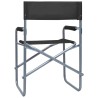 Chaises de metteur en scène lot de 2 Acier Noir 