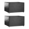 Housses de salon de jardin 2 pcs 8 œillets 132x132x80 cm carré 