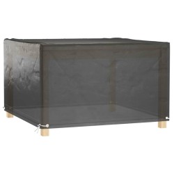 Housses de salon de jardin 2 pcs 8 œillets 132x132x80 cm carré 