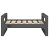 Lit pour chien Gris 65,5x50,5x28 cm Bois de pin solide 