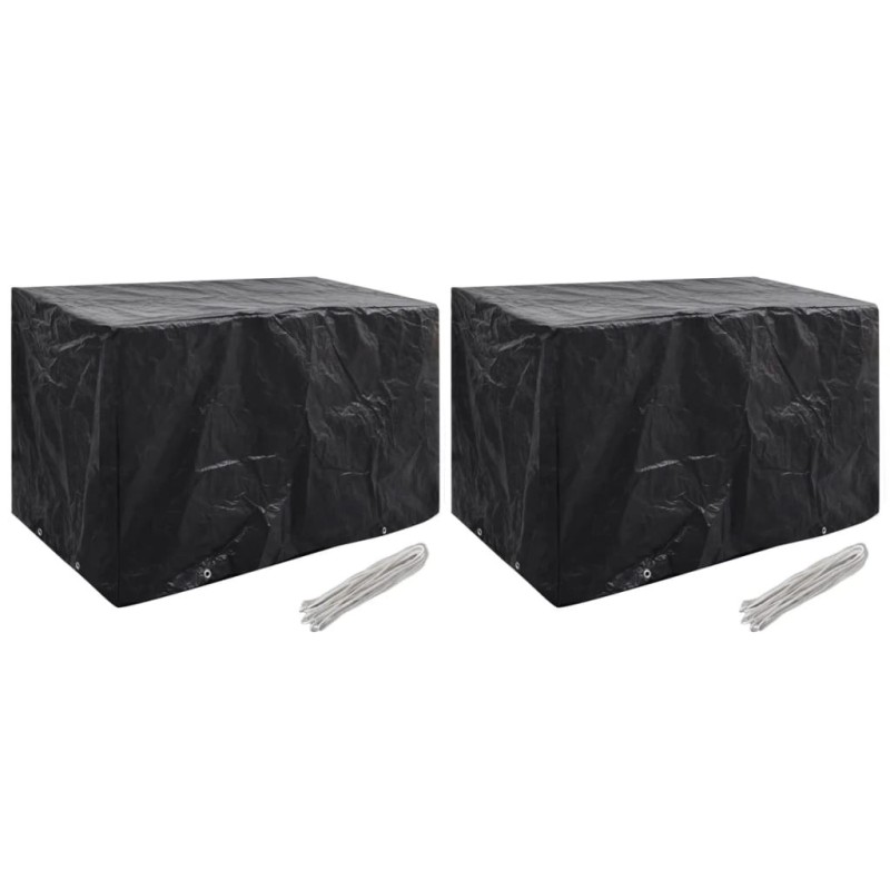 Housses de salon de jardin 2 pcs 8 œillets 140x70x90 cm Housses de salon de jardin 2 pcs 8 œillets 140x70x90 cm