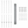Kit de Clôture en Fil de Fer Ensemble de 2 Acier Galvanisé Durable 