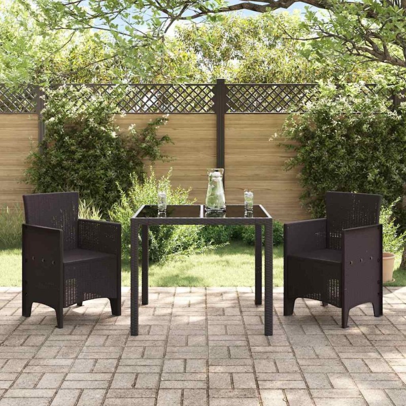 Chaises de jardin 2 pcs Marron 53 x 49 x 85 cm 