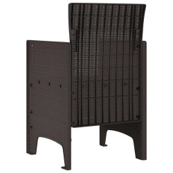 Chaises de jardin 2 pcs Marron 53 x 49 x 85 cm 