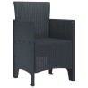 Chaises de jardin 2 pcs Anthracite 53 x 49 x 85 cm Plastique 