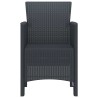 Chaises de jardin 2 pcs Anthracite 53 x 49 x 85 cm Plastique 