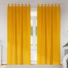 Rideaux occultants avec boucles de suspension 2 pcs Jaune Moutarde Velours 