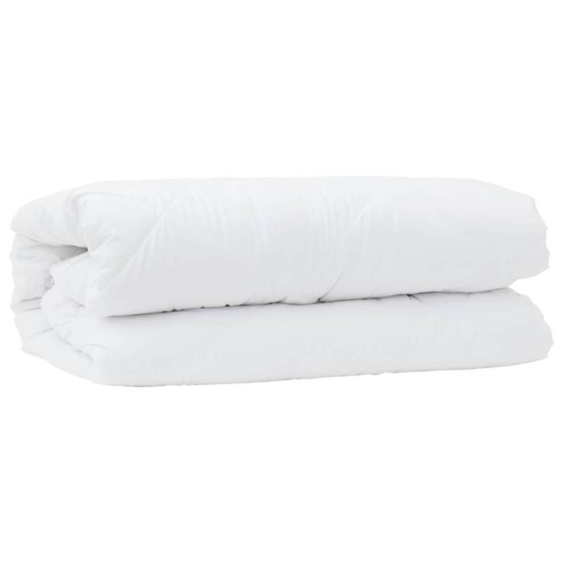 Couette avec oreiller 2 pcs Blanc 140 x 220 cm Microfibre 