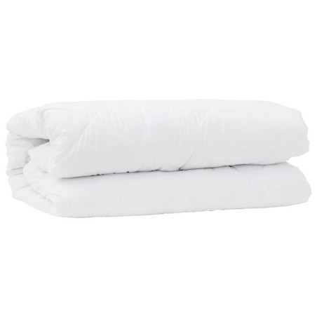 Couette avec oreiller 2 pcs Blanc 140 x 220 cm Microfibre 