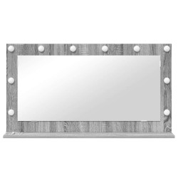 Miroir de vanité Sonoma gris Panneau de particules, Verre 