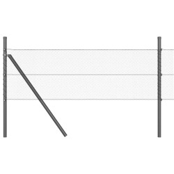 Clôture Hexagonale Grise 0.4x25 m Acier 