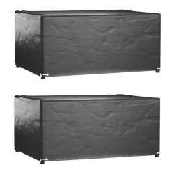 Housses salon de jardin2pcs 8œillets 160x120x75cm rectangulaire 