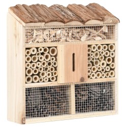 Hôtel à insectes 30x10x30 cm Bois de sapin 