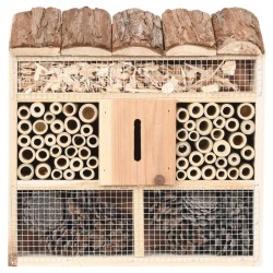 Hôtel à insectes 30x10x30 cm Bois de sapin 