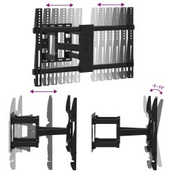 Support TV mural pour écran 37-80 pouces max VESA 600x400 mm 