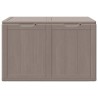 Boîte de rangement de jardin 180 L Marron PP aspect bois 