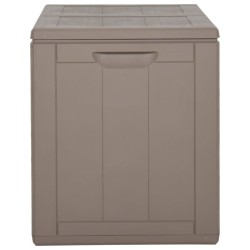 Boîte de rangement de jardin 180 L Marron PP aspect bois 