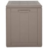 Boîte de rangement de jardin 180 L Marron PP aspect bois 