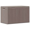 Boîte de rangement de jardin 180 L Marron PP aspect bois 