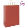 Sacs en papier 250 pcs avec poignées rouge 32x12x42 cm 