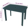 Table de jardin Vert 101 x 68 x 72 cm Plastique 