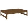 Repose-pied de jardin 120x80 cm marron miel bois de pin massif 