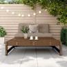 Repose-pied de jardin 120x80 cm marron miel bois de pin massif 