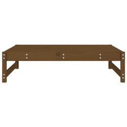 Repose-pied de jardin 120x80 cm marron miel bois de pin massif 