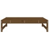 Repose-pied de jardin 120x80 cm marron miel bois de pin massif 