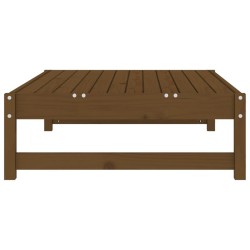 Repose-pied de jardin 120x80 cm marron miel bois de pin massif 