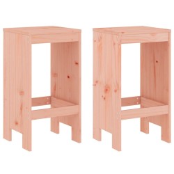 Tabourets de bar lot de 2 40x36x75 cm bois massif Douglas 