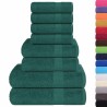 Ensemble de serviettes 8 pcs vert 360 g/m² 100% coton 