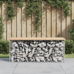 Banc de jardin design de gabion 103x44x42 cm bois massif de pin 