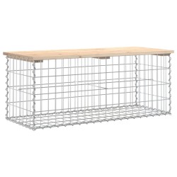 Banc de jardin design de gabion 103x44x42 cm bois massif de pin 