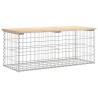 Banc de jardin design de gabion 103x44x42 cm bois massif de pin 