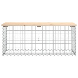 Banc de jardin design de gabion 103x44x42 cm bois massif de pin 