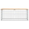 Banc de jardin design de gabion 103x44x42 cm bois massif de pin 