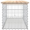 Banc de jardin design de gabion 103x44x42 cm bois massif de pin 