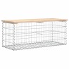 Banc de jardin design de gabion 103x44x42 cm bois massif de pin 