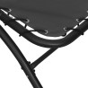 Chaise longue et auvent gris foncé 167x80x195 cm tissu et acier 