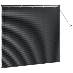 Store de Fenêtre avec des rideaux Autre Noir 80 x 130 cm Aluminium 