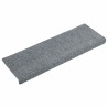 Tapis d'escalier autocollants vidaXL, 20 pièces, 65 x 21 x 4 cm, gris clair, bord rectangulaire 