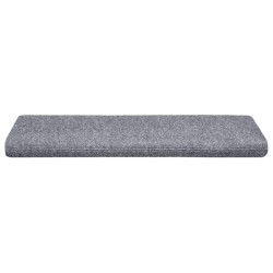 Tapis d'escalier autocollants vidaXL, 20 pièces, 65 x 21 x 4 cm, gris clair, bord rectangulaire 