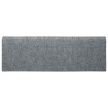 Tapis d'escalier autocollants vidaXL, 20 pièces, 65 x 21 x 4 cm, gris clair, bord rectangulaire 