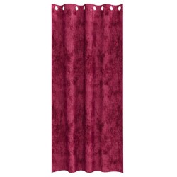 Ensemble de 2 rideaux en velours avec œillets rouge vin 260 x 140 cm 