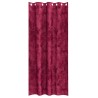 Ensemble de 2 rideaux en velours avec œillets rouge vin 260 x 140 cm 