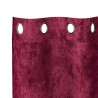 Ensemble de 2 rideaux en velours avec œillets rouge vin 260 x 140 cm 