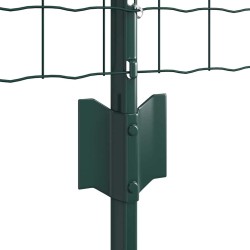 Clôture Euro avec 5 poteaux en U Verte 0,8x10 m Acier 