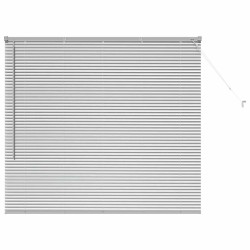 Store de Fenêtre avec des rideaux Argenté 80 x 130 cm Aluminium 
