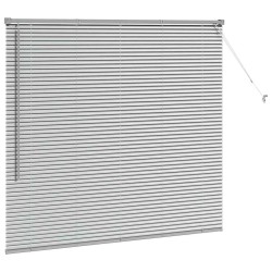 Store de Fenêtre avec des rideaux Argenté 80 x 130 cm Aluminium 